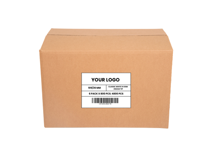 109mm Prerolled Cones - Classic White (4800 Cones per Case) (TEST)