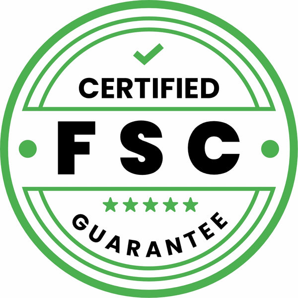 Our products are made using FSC-certified materials, ensuring responsible and sustainable sourcing.
